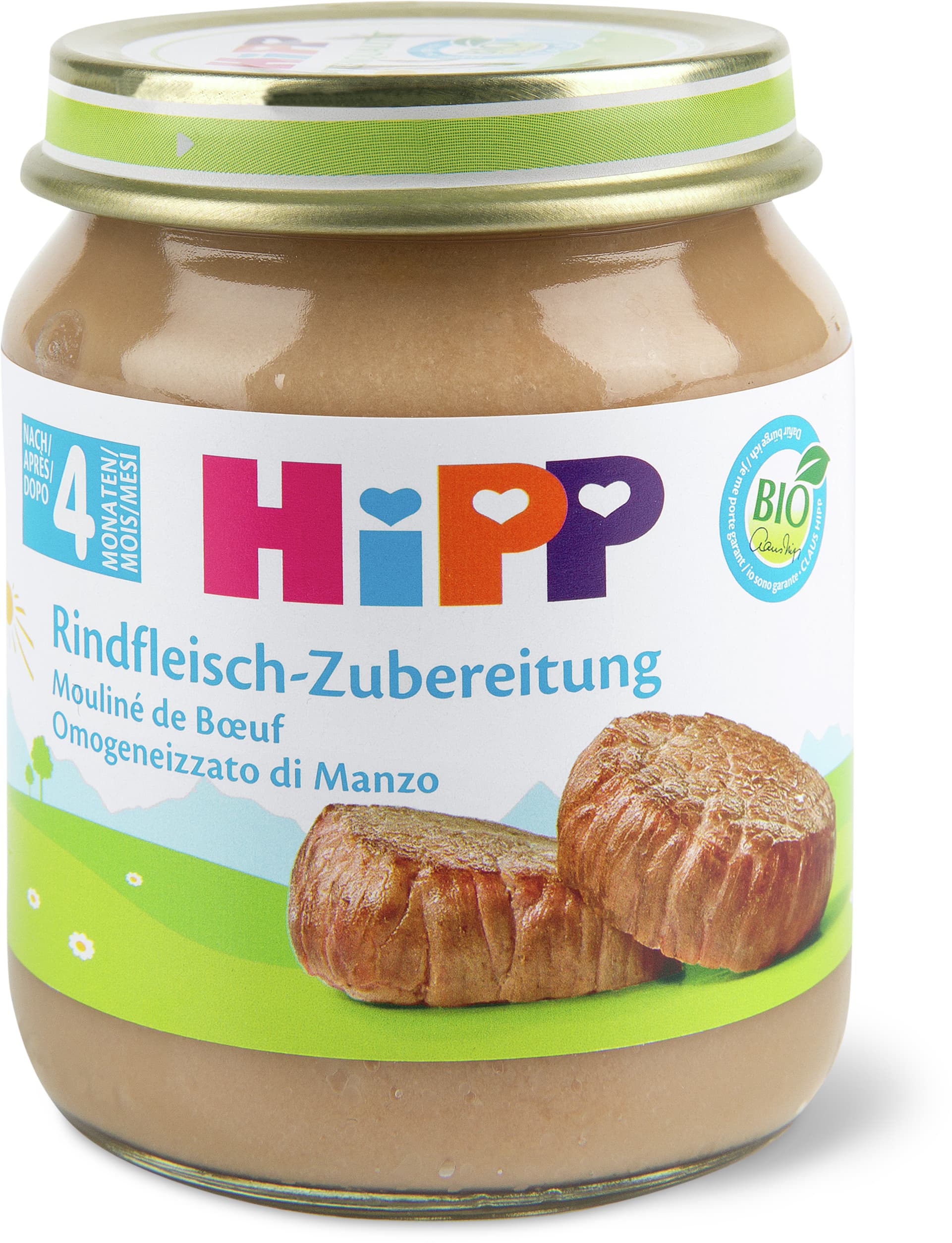 Hipp Rindfleisch Zubereitung Bio, nach 4 Monaten 125g